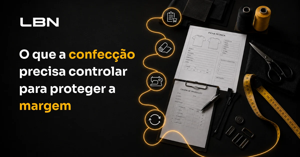 O que a confecção precisa controlar para proteger a margem